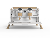 Sanremo Cafe Racer White & Wood Slim Espresso Machine - 2 Groups